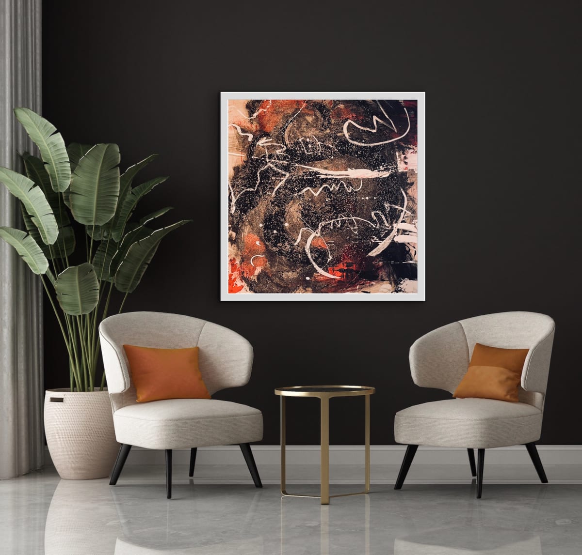 Black Coffee in Bed. 40 x 40 by Sandra chu 