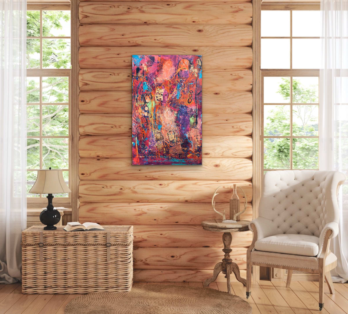 Hidden Faces Magic Places 36 x 24 by Sandra chu 