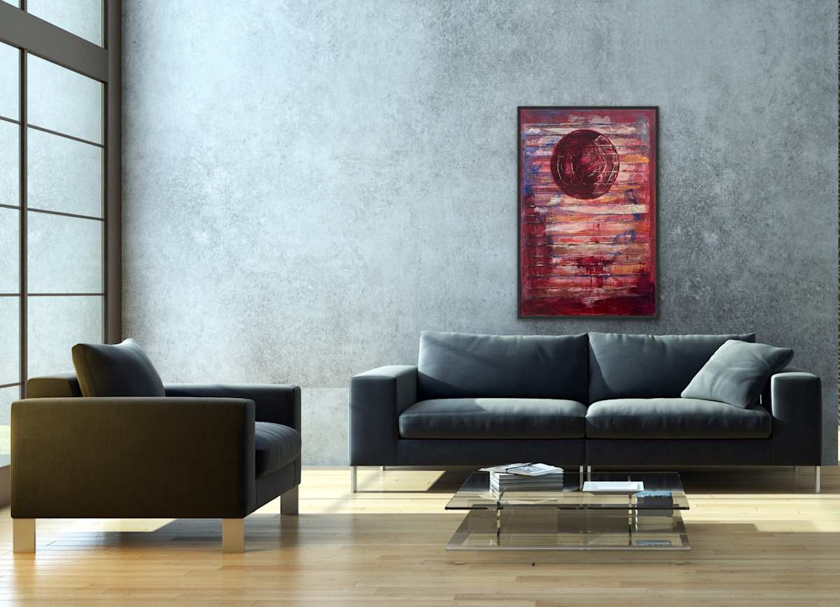 BLood Moon 36 x 24 by Sandra chu, Image 1.