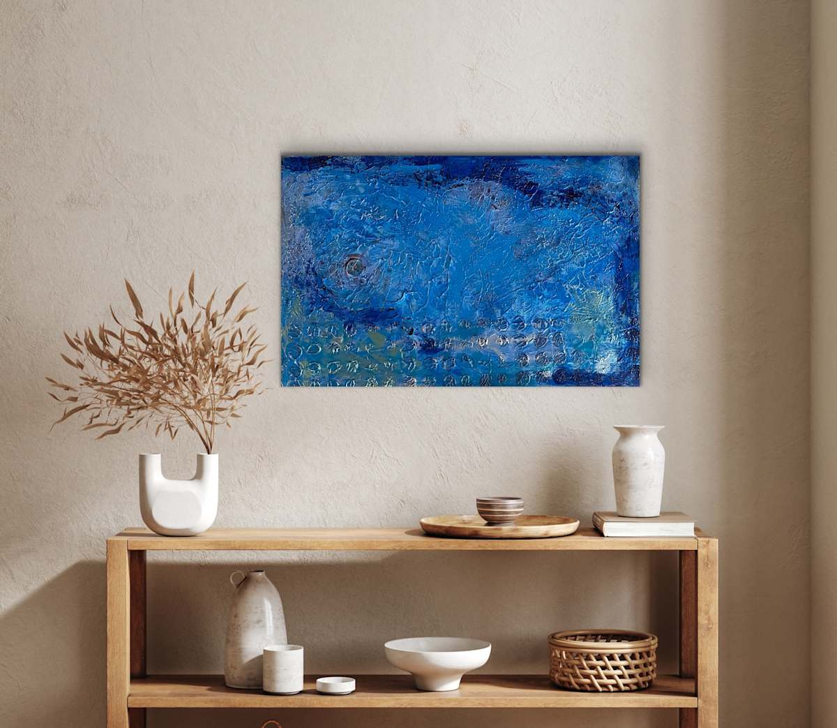 Navigating the Blues 24 x 36 by Sandra chu, Image 1.