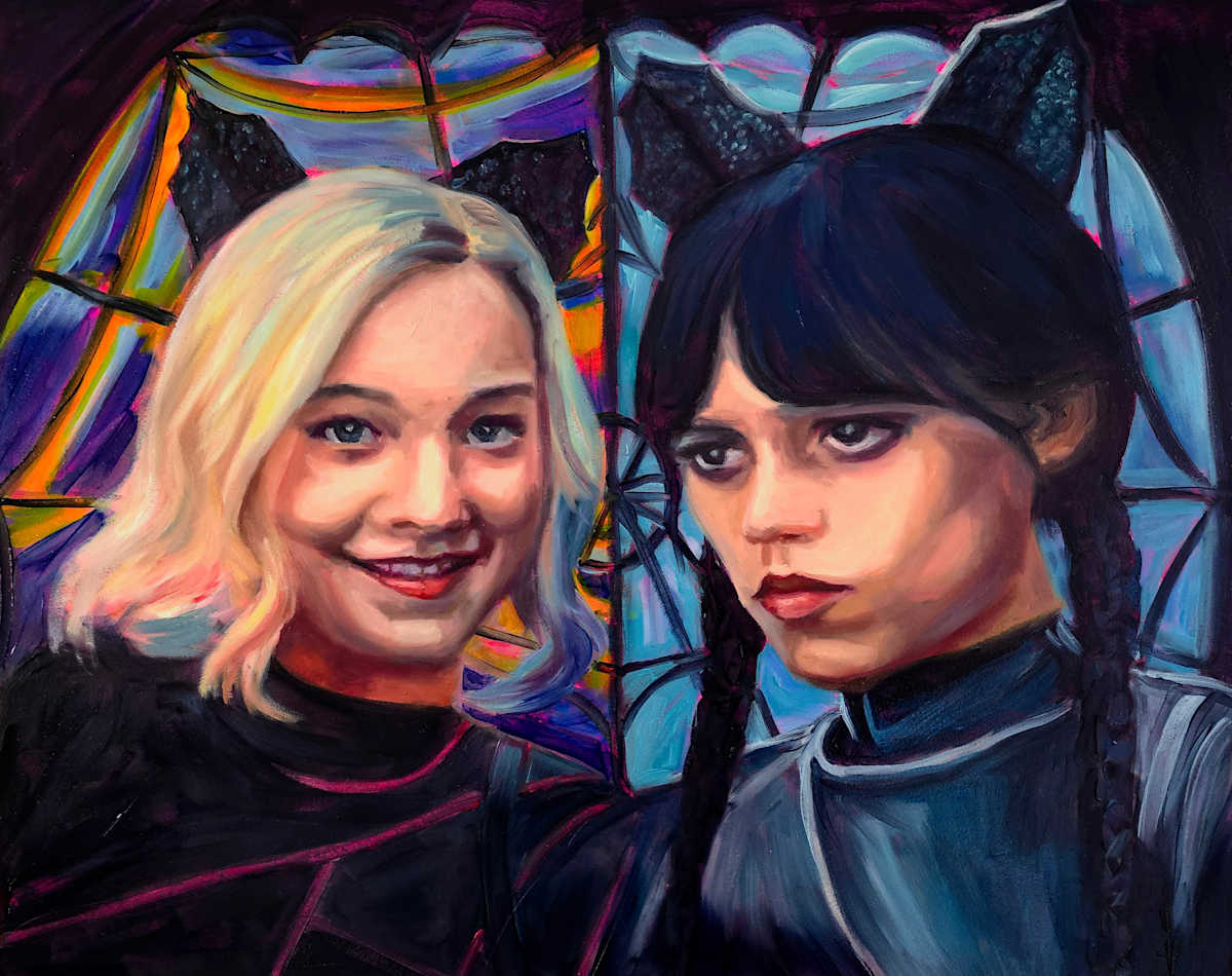 Wednesday + Enid by Gabriela Morales, Image 1.