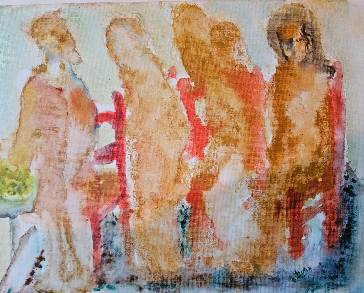 Girl Getting Fruit by Ellen Frank 