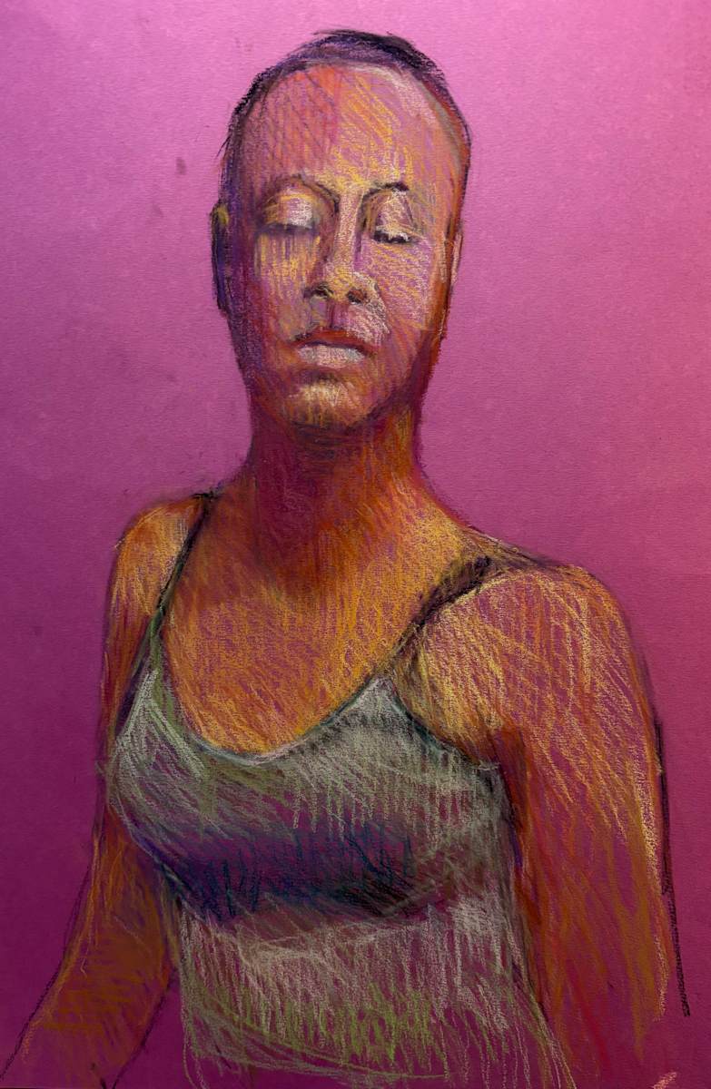 Magenta Portrait by Barbara  Abram 