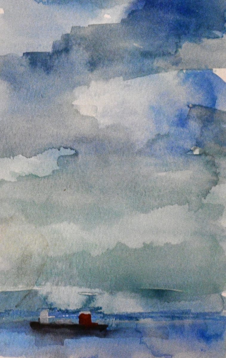 Superior Oar Boat by Barbara  Abram 