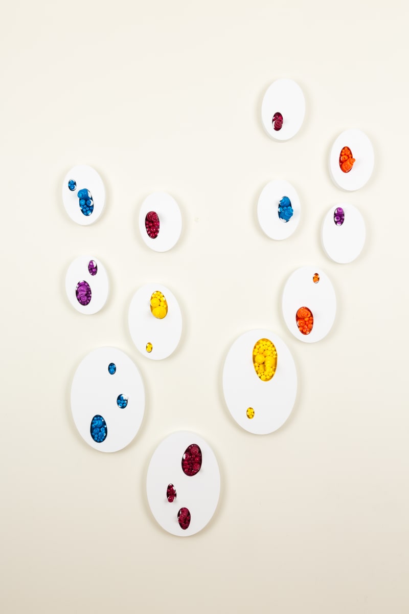 Curling Blossoms by Nikki Renee Anderson  Image: These pieces are low relief wall sculptures.