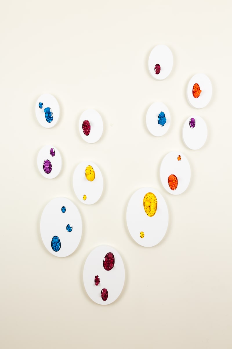 Curling Blossoms by Nikki Renee Anderson  Image: These pieces are low relief wall sculptures.