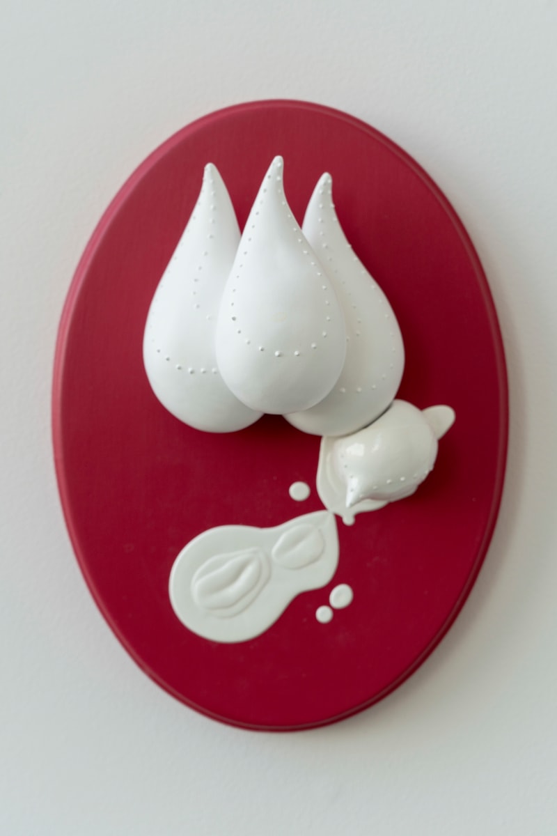 Dribble Portrait 1 by Nikki Renee Anderson  Image: This sculpture is a wall piece. 