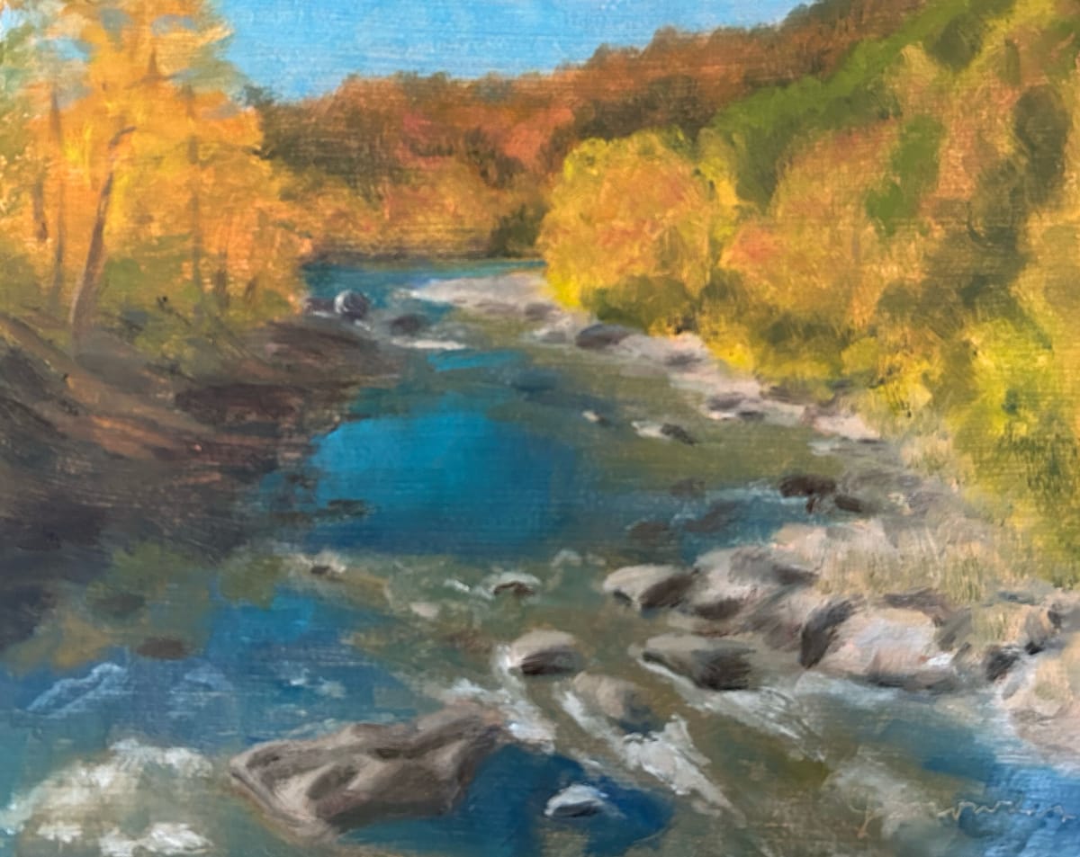 The River in Autumn by Janie Snowden 