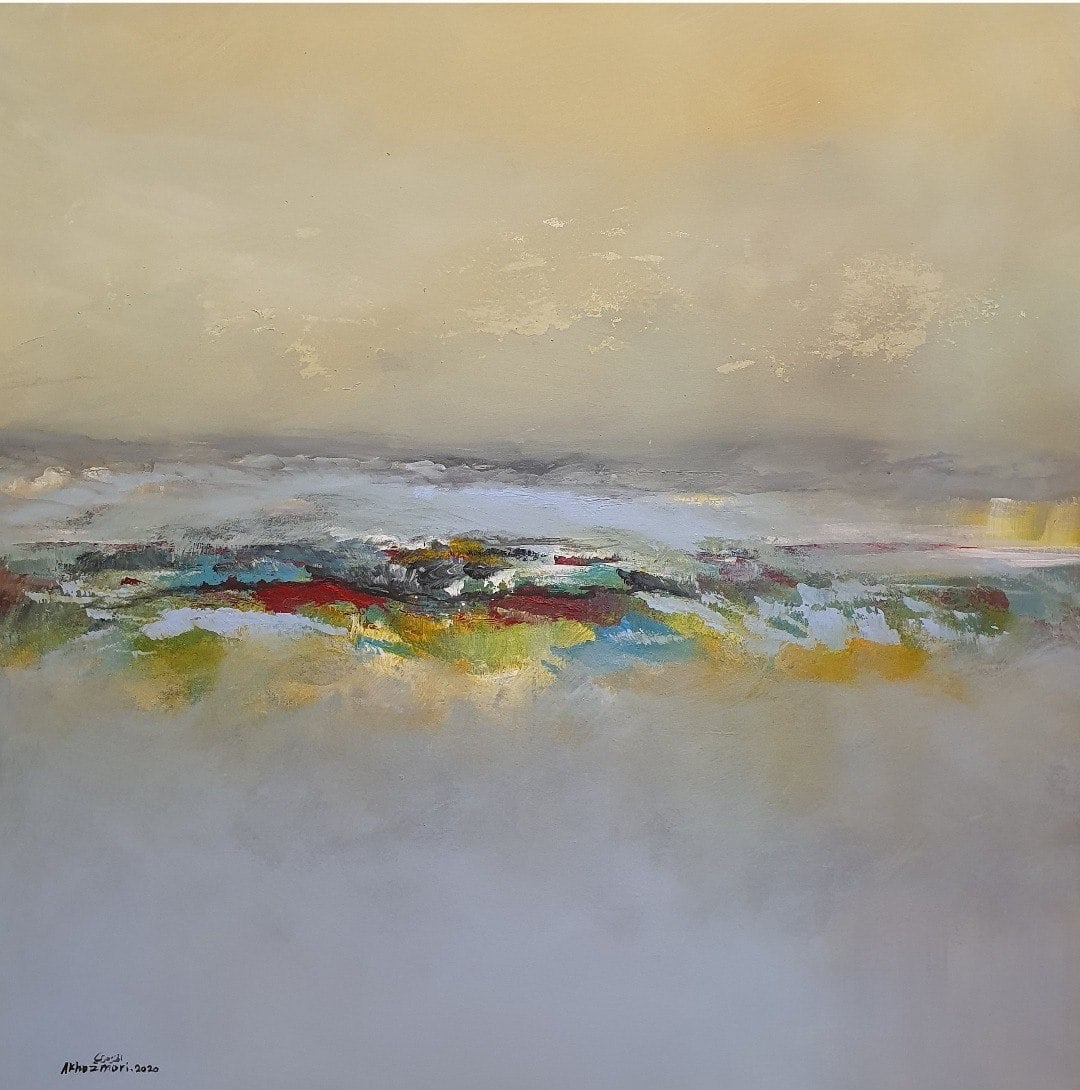 Whispers of Light by Ahmed Al Khazmari  Image: "Whispers of Light" — An abstract canvas that captures the quiet dialogue between earth and sky, where the ephemeral light softly shapes the mood of the landscape, offering a moment of contemplative stillness.





