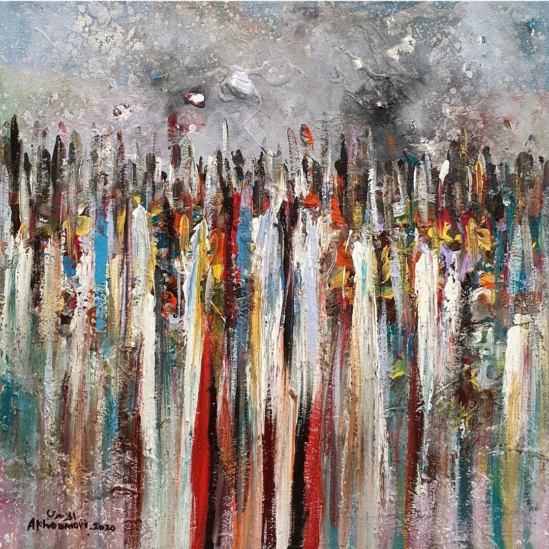 Convergence in Chaos by Ahmed Al Khazmari  Image: "Convergence in Chaos" — A dynamic representation of diverse elements coming together in a symphony of color and emotion, set against the backdrop of a turbulent world, capturing the beauty that can be found in disorder.





