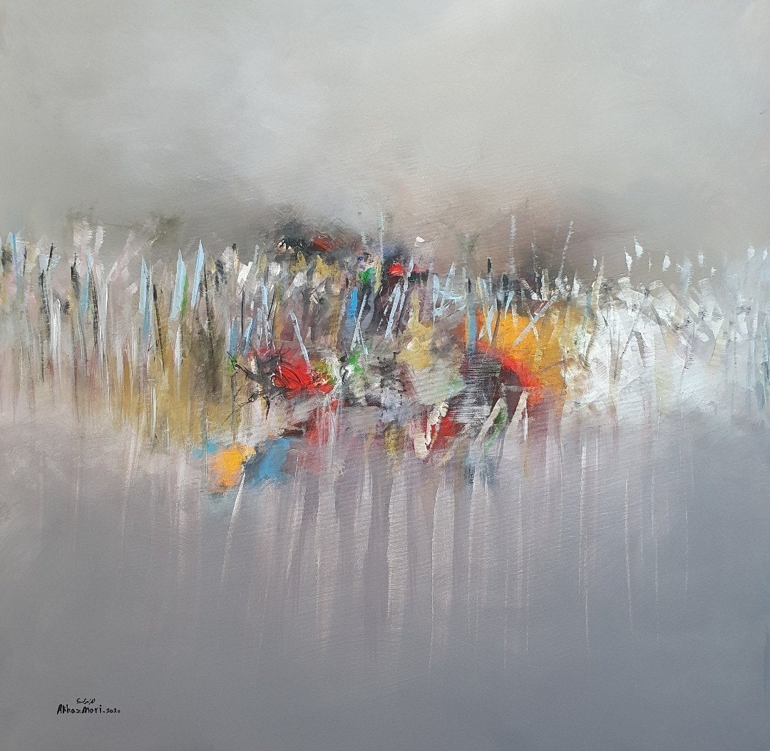 Reflections of Serenity by Ahmed Al Khazmari  Image: "Reflections of Serenity" — An abstract portrayal where calm meets chaos, reflecting the duality of our inner and outer worlds, inviting the viewer to find balance within the strokes of color and the quietude of space.






