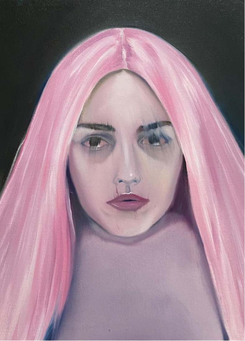 Self-portrait in Pink by Mako Lomadze 