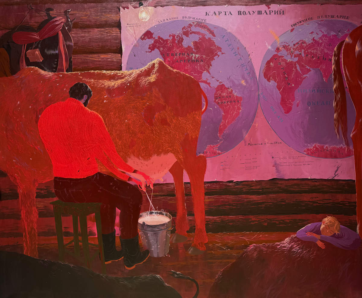 Evening in the Barn by Tedo Rekhviashvili, Image 1.