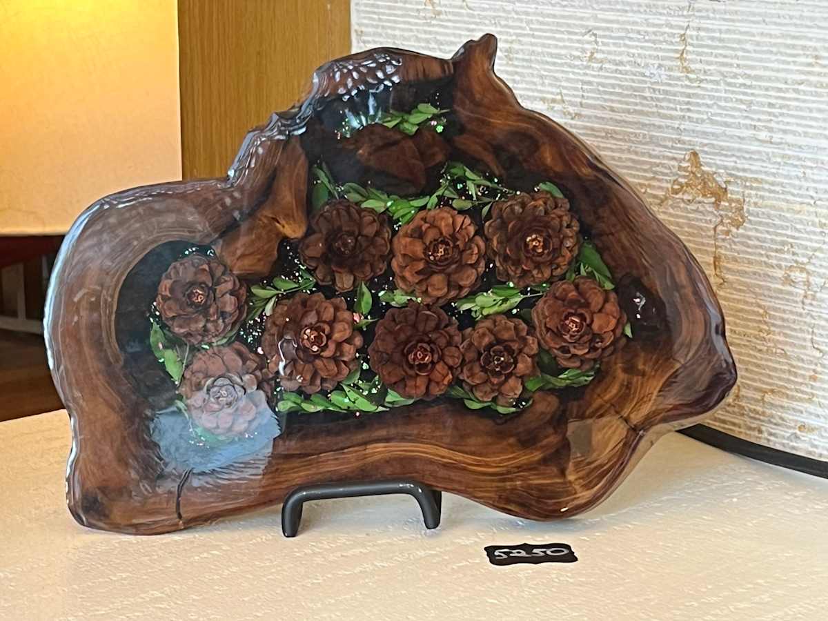 Round Pine Cones by Martin Halpin (Mandara)  Image: 2025-12-TH-SRL -GTTK-30x40x3-3kg-00045-PineCones