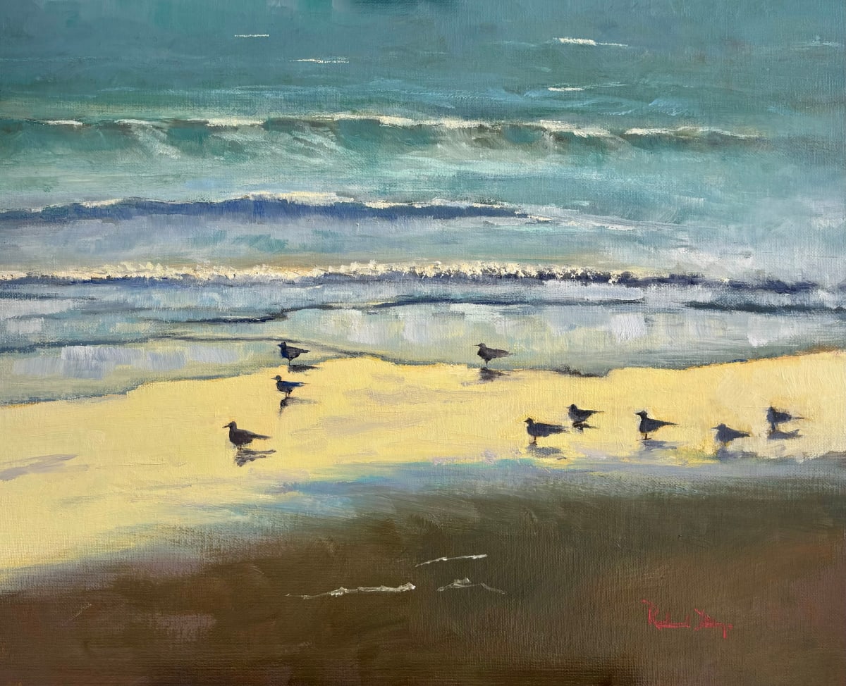 Sandpipers by Richard W Diego  Image: Seascape of Matanzas, Chile