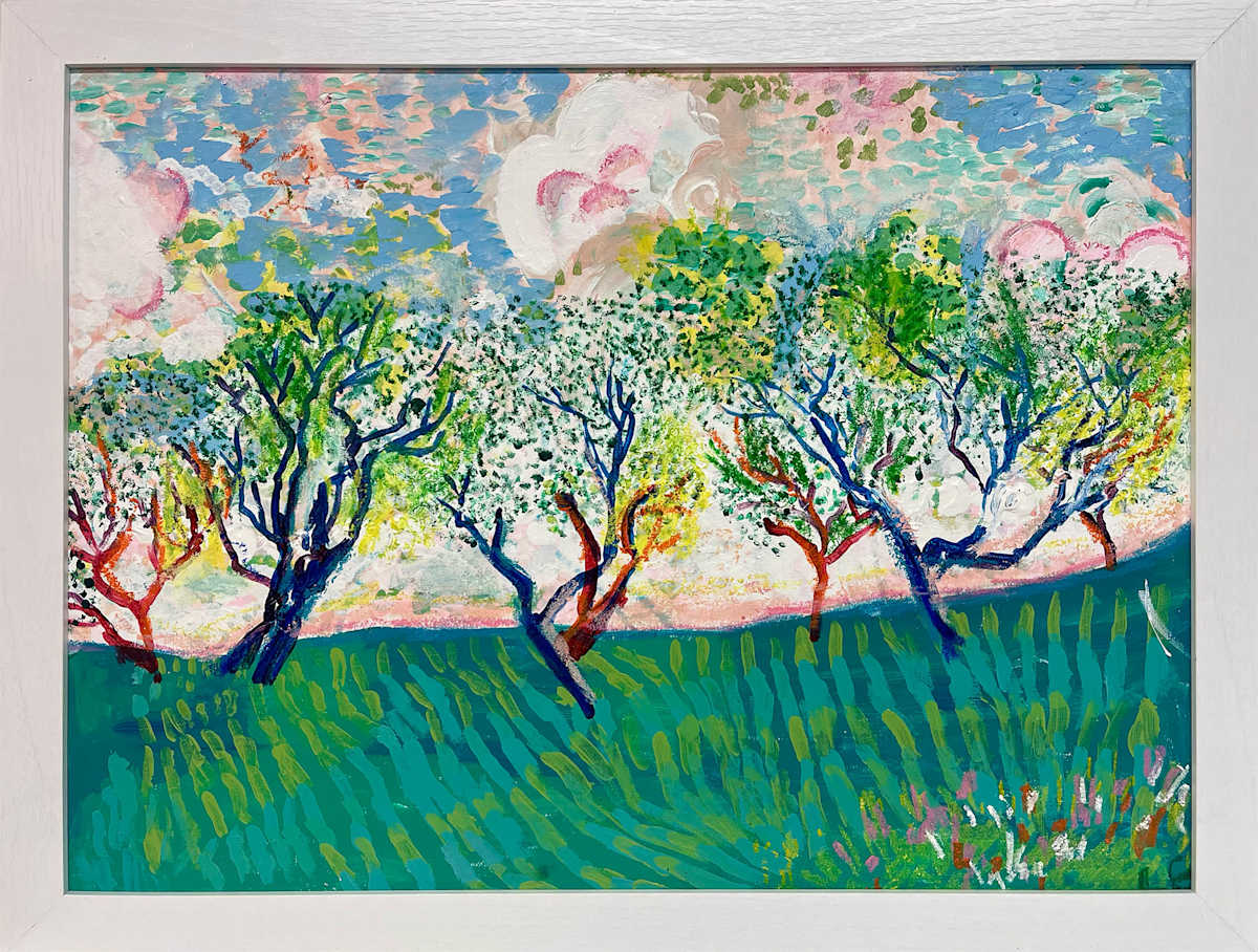 Interpretation of Orchard in Blossom by Vincent van Gogh by Laura Gerhardt 