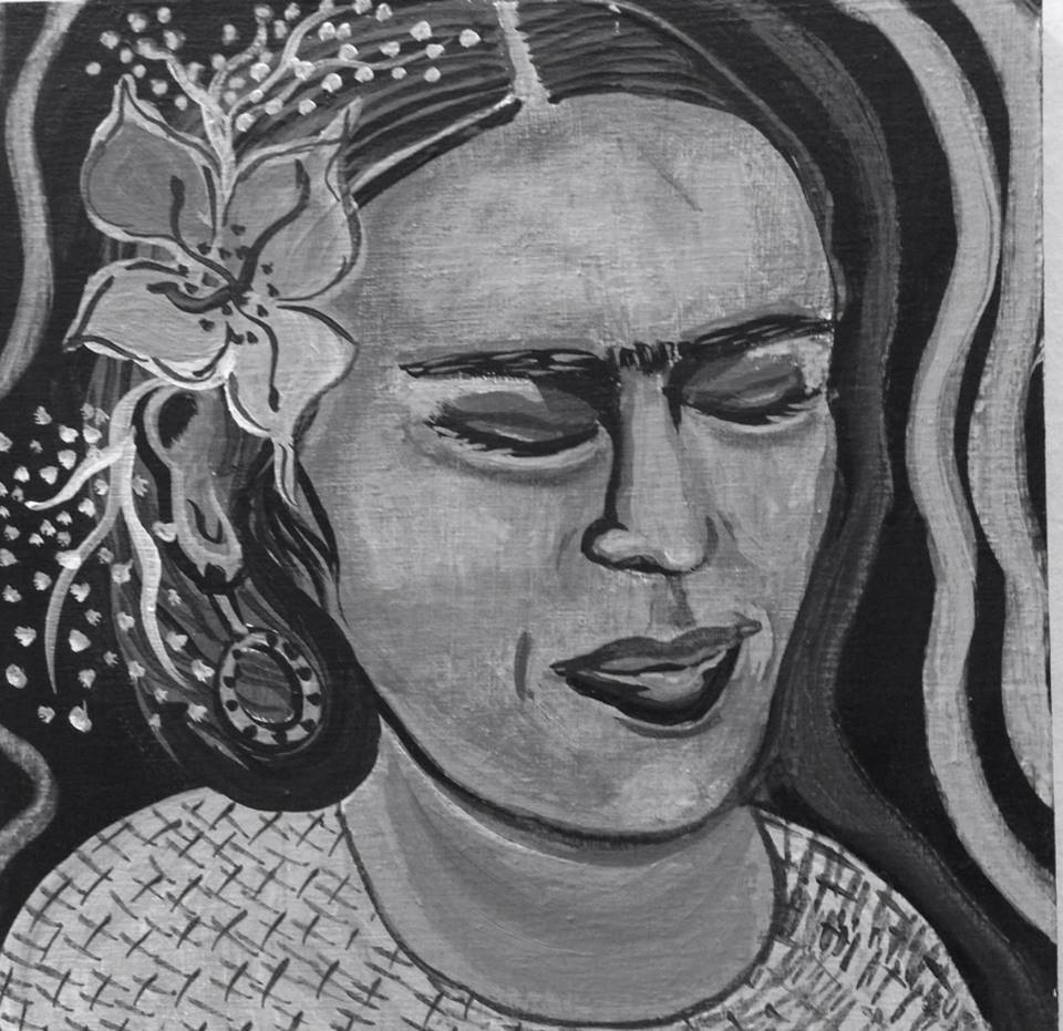 Frida in Black, White & Grey by Martha Rodriguez  