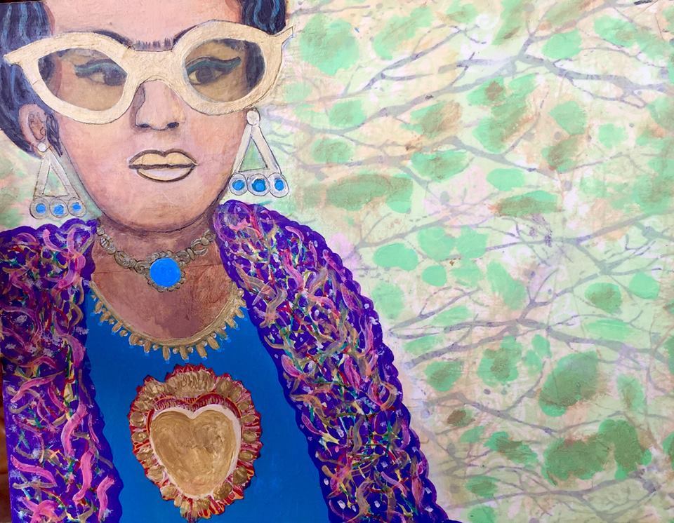 Frida with the Golden Glasses by Martha Rodriguez  