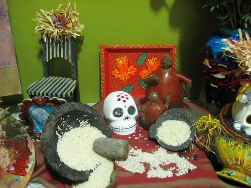 Dios de la Muerte Altar - Andele Restaurant by Martha Rodriguez  