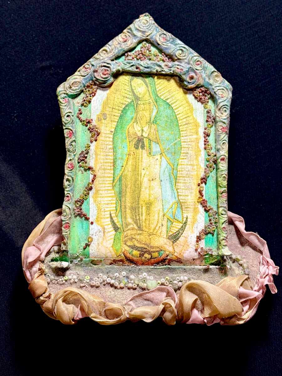 Virgin of Guadalupe retablo by Martha Rodriguez   Image:  Virgin of Guadalupe retablo
