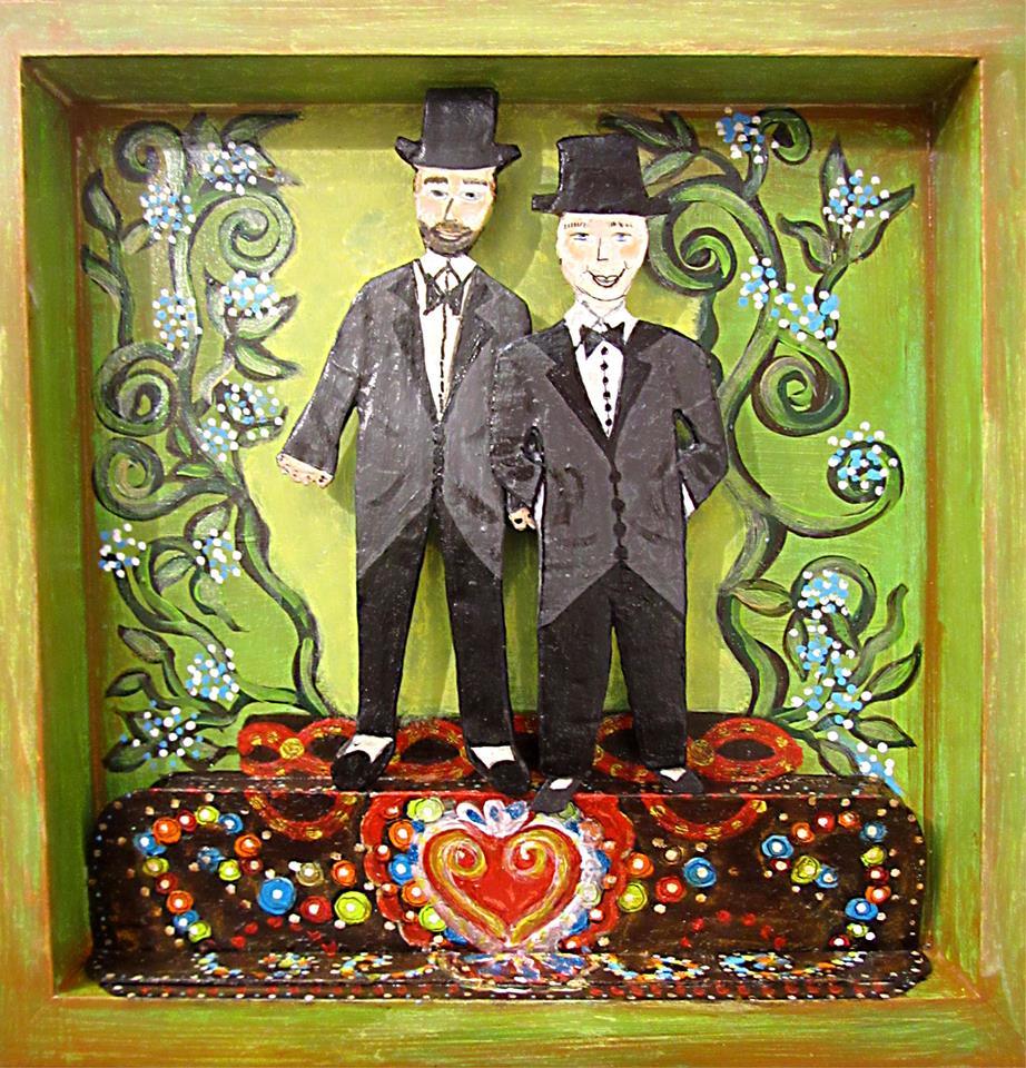 Love & Marriage Shadow Box by Martha Rodriguez  
