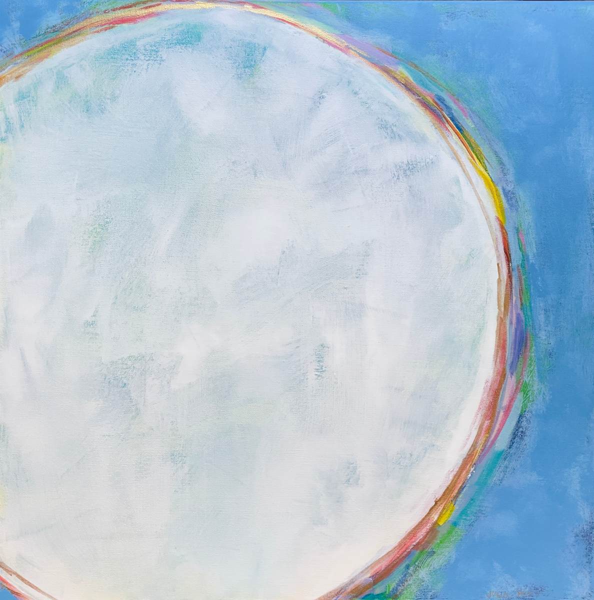 One by Julia Purdy  Image: White is an important color in my work. It represents white light - the positive light, love, hope, peace and spirit within us. 
