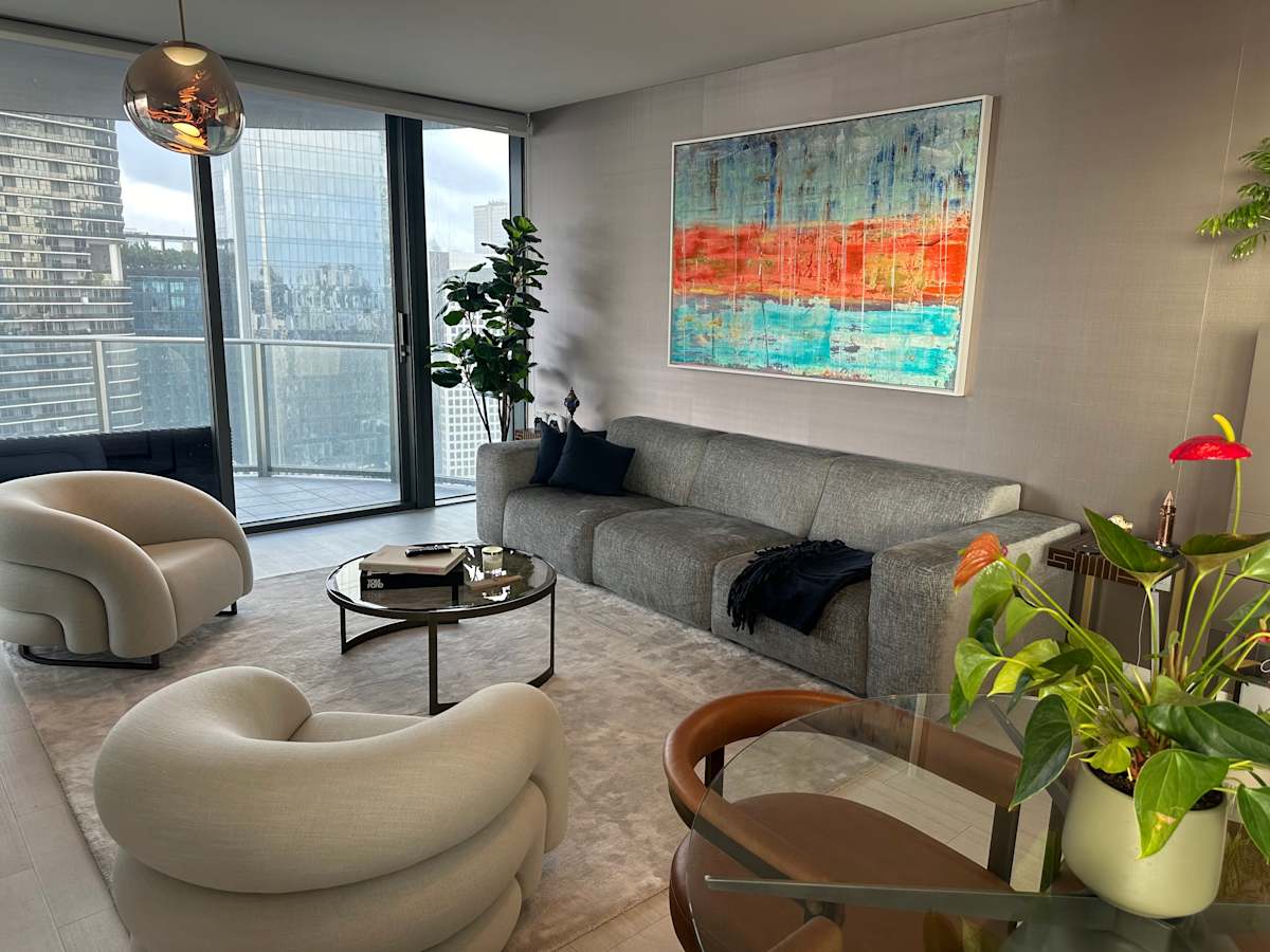 Brickell high-rise installation - Cool, Hot, Cool - click on photo for more images by Peter Studl 