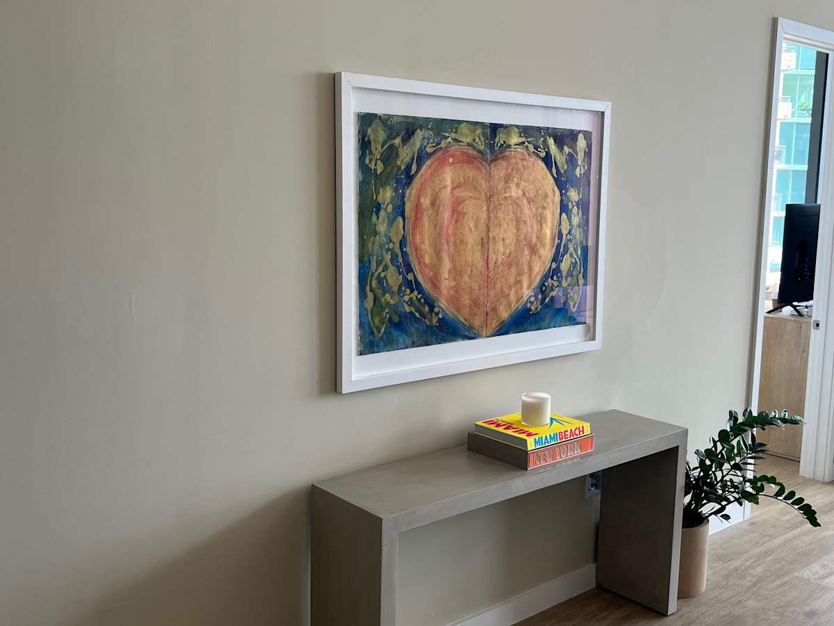 My Heart Installation (plus one other) by Peter Studl  Image: Work on Paper under Museum Glass