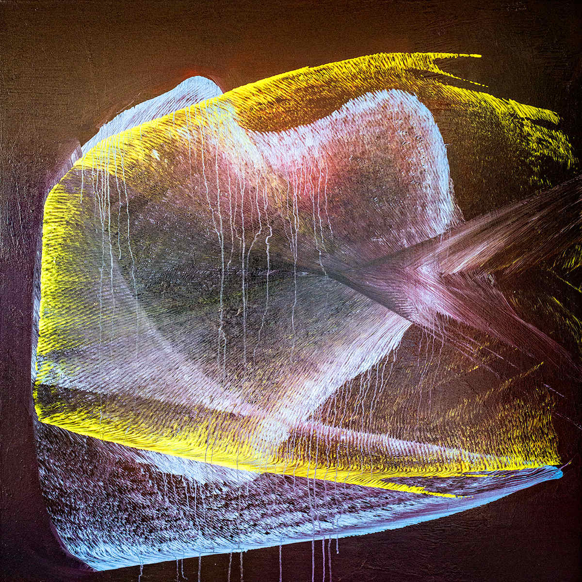 Electric Bloom on Obsidian by Ritu Raj 