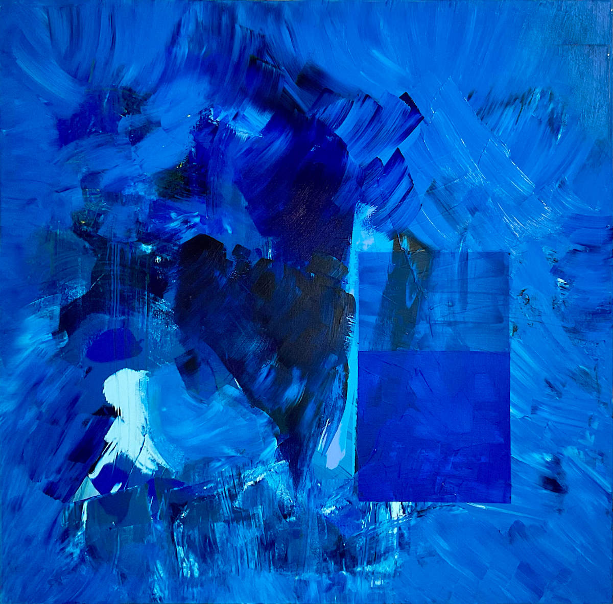 Abstraction in Blue by Ritu Raj 
