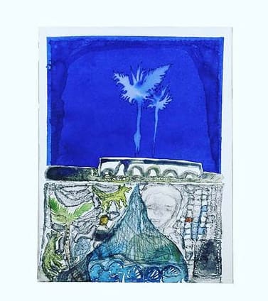 Fishing (Piskamento) by Samuel Sarmiento  Image: Fishing (Piskamento), Mixed Media on Paper, Samuel Sarmiento, 2019. 