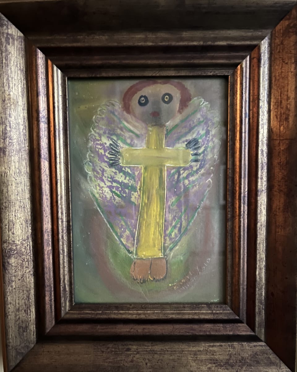 Untitled (angel), 2010 by Beverley Oliver  Image: Untitled, 2010, 
Beverly Oliver
5 x 7
Oil pastels on canvas board