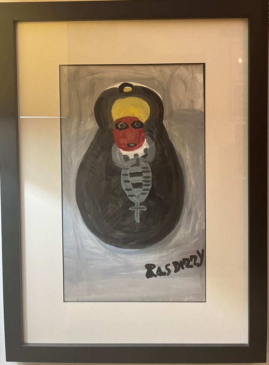 The Word of God says One From Every Religon, 1998 by Ras Dizzy  Image: Ras Dizzy
The Word of God says One From Every Religon, 1998
Tempera, oil on matboard
17 x 10.25 in
