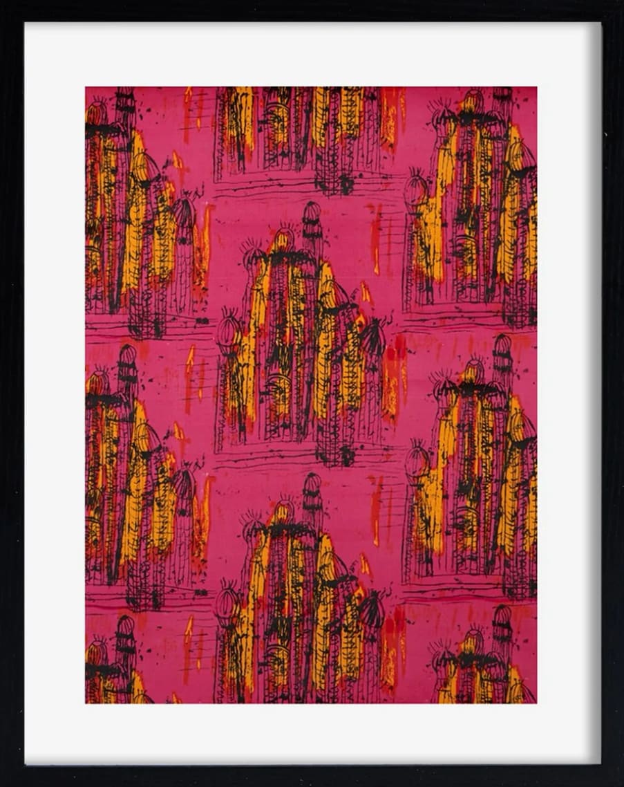 Painted Desert, 1959 by Althea McNish  Image: A print reproduction of Althea McNish's 1959 Painted Desert design.
Printed onto quality paper stocks by King&Mcgaw,
11 x 14