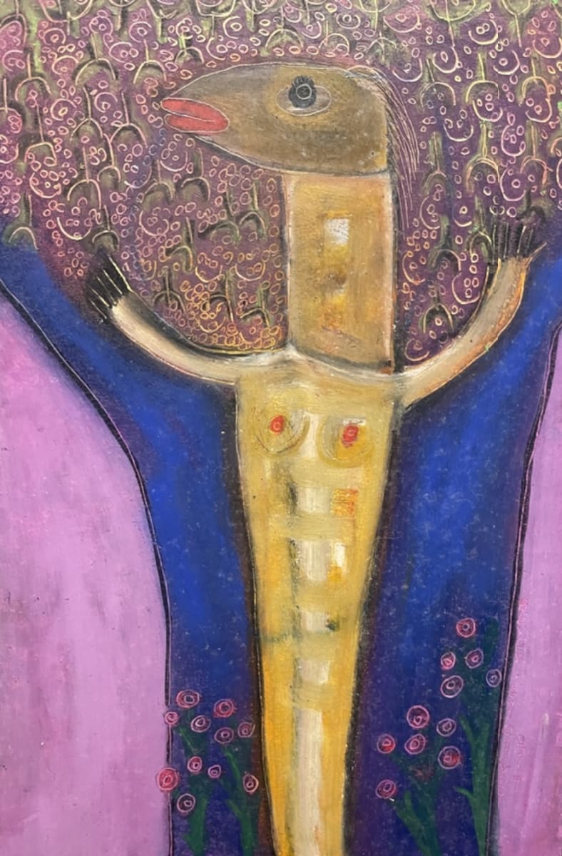 Untitled, ca. 2018 by Beverley Oliver  Image: Untitled, ca. 2018
Beverley Oliver 
Oil Pastel on Mattboard
9 × 6 in