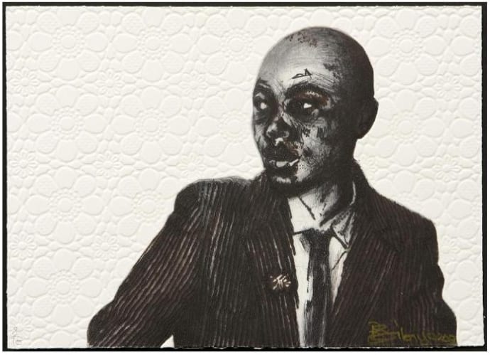 Untitled (2014) by Bambo Sibiya  Image: Untitled (2014) 
Bambo Sibiya
Etching and Emboss on paper