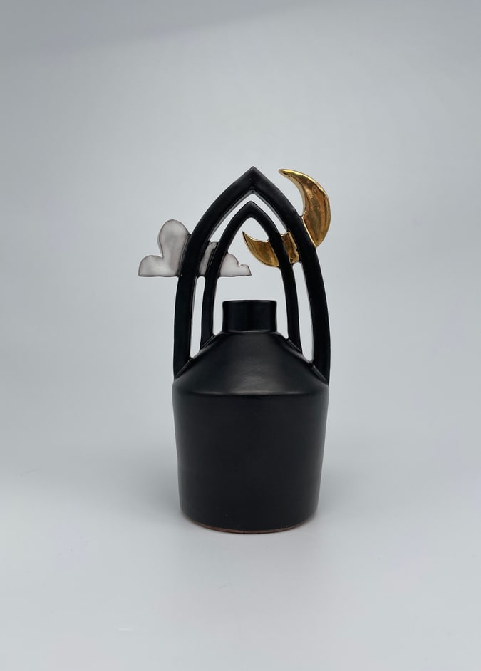 Chaguanas Moon by Thomas Haskell  Image: Chaguanas Moon is part of the artist's sky pots series. 