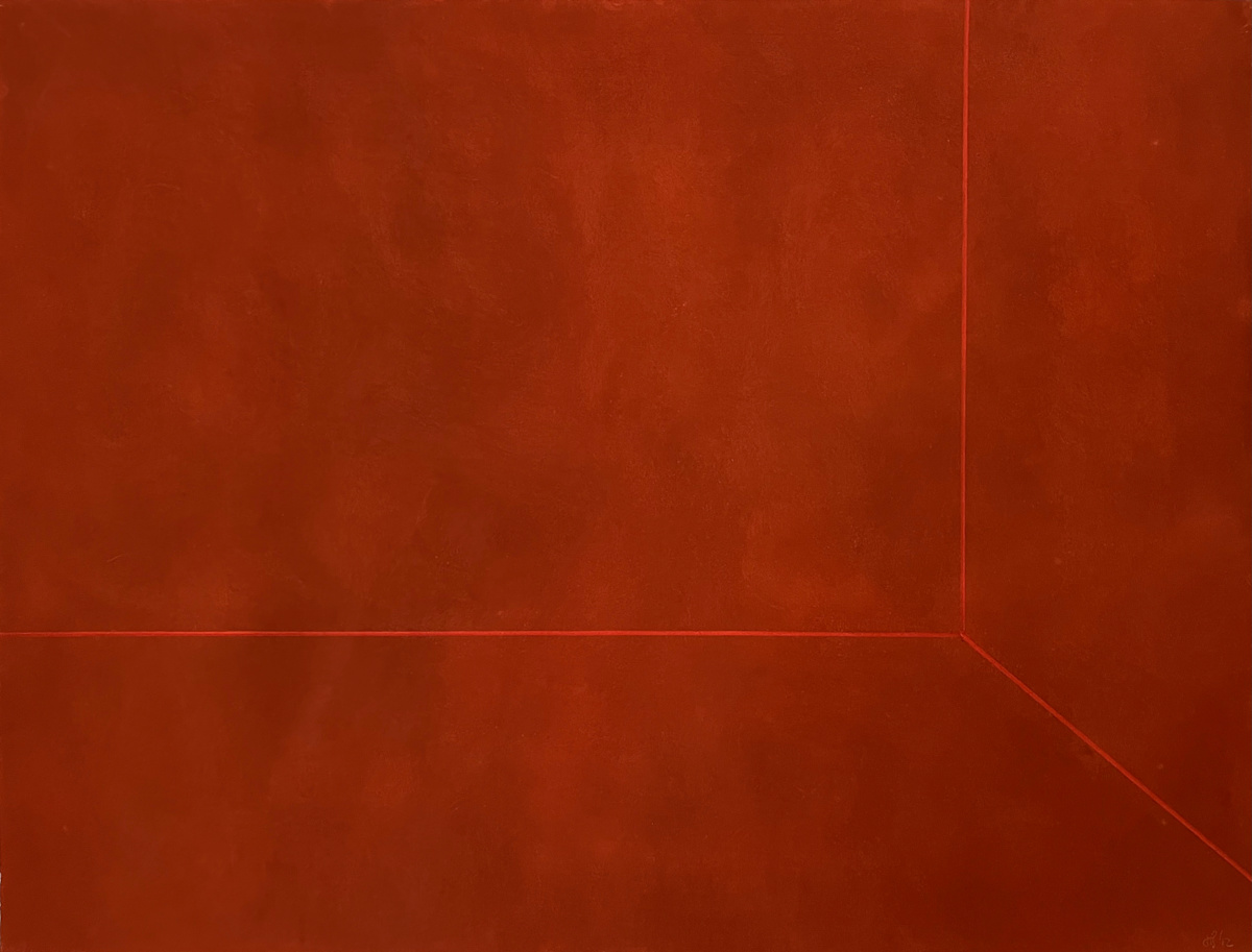 Namibia 5, River Bank, Red (Corner 3) by Julie Brook 