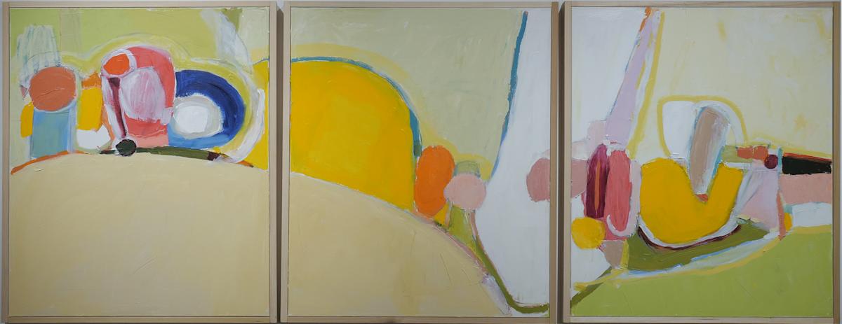 Surge by Nancy Mona Russell  Image: triptych framed separately - acrylic on canvas