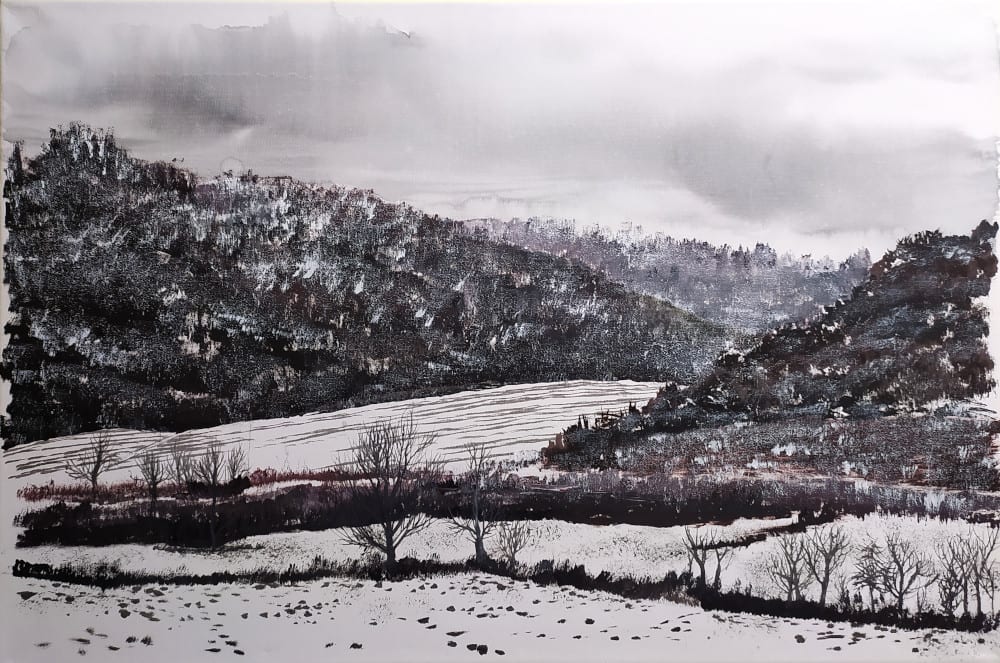 Snow in the Valley - Sânişor by Richard Lyons 