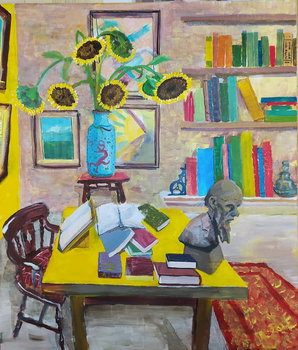 The Yellow Library by Richard Lyons  Image: a snapshot of a non-existent room