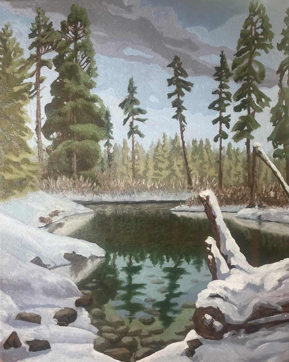 Taylor Creek - Winter by James Parker  Image: Taylor Creek runs North from Fallen Leaf Lake, about a mile before it empties into Lake Tahoe.