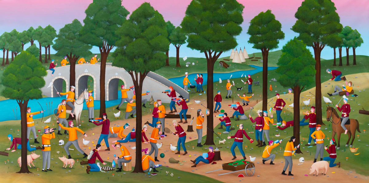 Yellow vs Purple, no matter the  reason of the fight 黃色對決紫色 無原因的鬥爭 by Riccardo Nannini a.k.a. Cane 