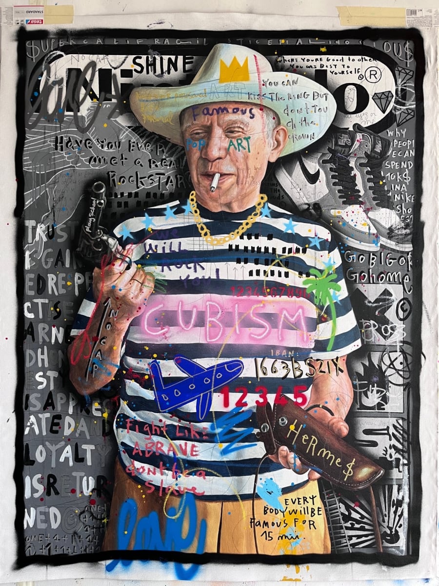 Cubism B&W  Picasso 黑白立體主義畢加索 by Jisbar 