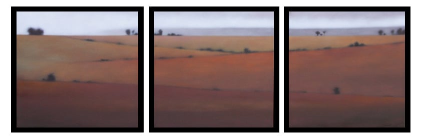 Triptych in Reds by Christie Scheele, Image 1.