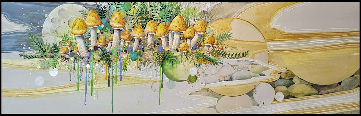 Moonlit Mushrooms by Debra Sue Solecki 