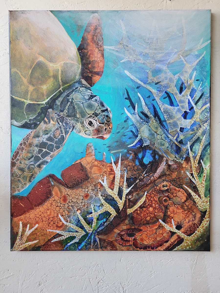Hiding in the Staghorn by Debra Sue Solecki  Image: Hiding in the Staghorn - Acrylic on canvas