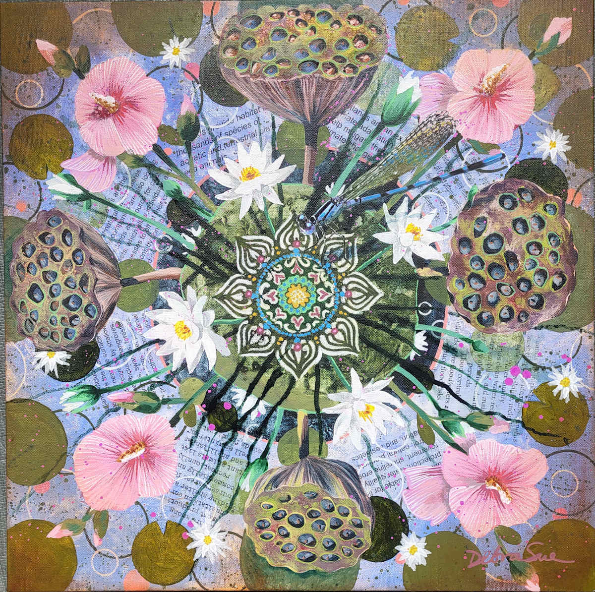 Marsh Mandala by Debra Sue Solecki  Image: Marsh Mandala - Mixed Media on canvas