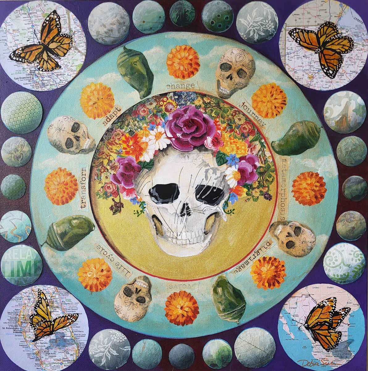 Meditation on the Journey by Debra Sue Solecki  Image: Meditation on the Journey - Mixed media on canvas