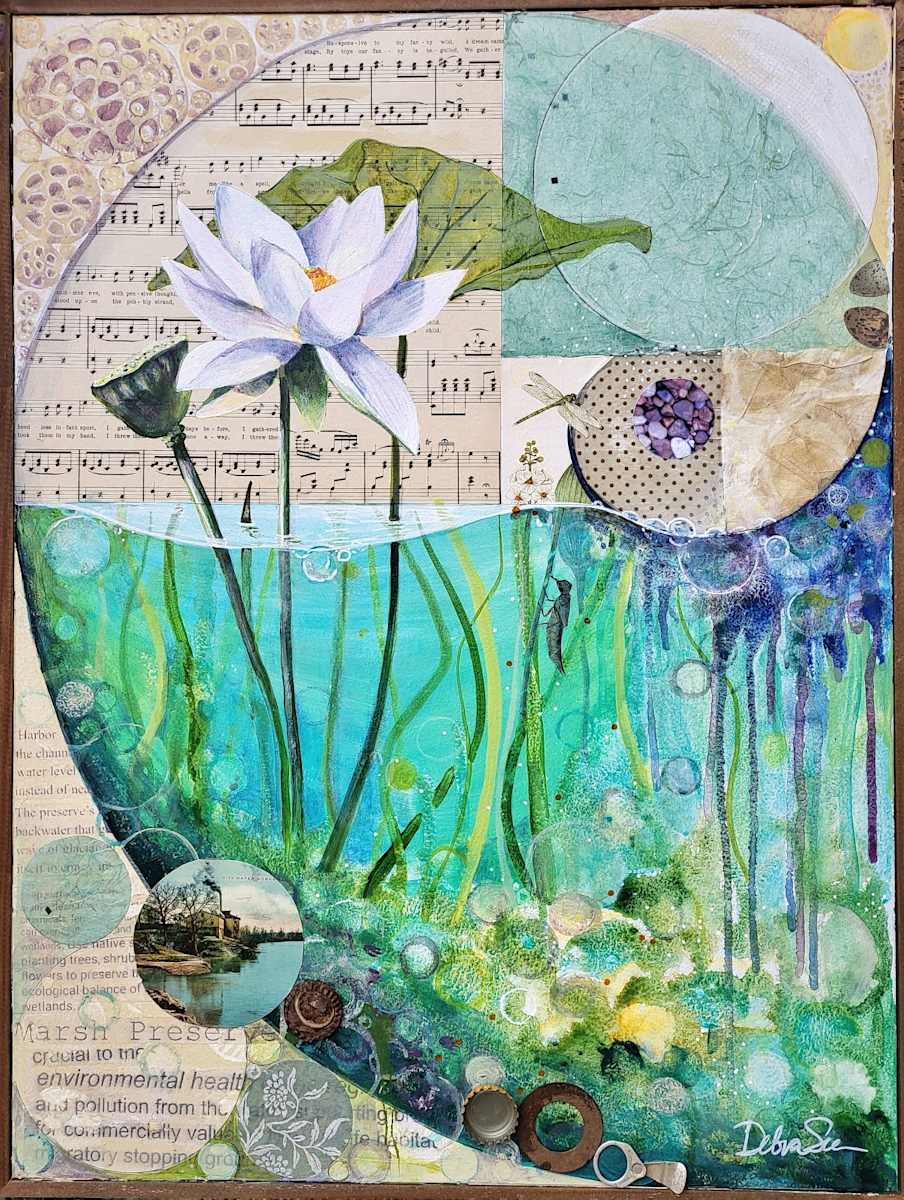 Filtration Plant by Debra Sue Solecki  Image: Filtration Plant - Mixed media on panel